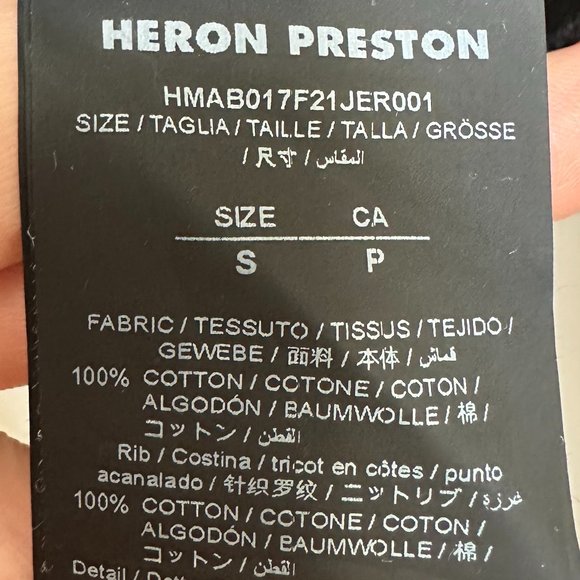 Heron Preston Mock Neck Brush Patterned Long Sleeve T-Shirt - Picture 10 of 10